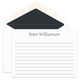 Simple Flat Correspondence Cards with Writing Lines - Raised Ink Image 3 of 3
